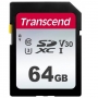 Карта памяти SD 64Gb Transcend SDXC UHS-I Class 10 U3 V30 300S 95/45M