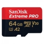 Карта памяти micro SDXC 64Gb Sandisk Extreme Pro UHS-I U3 V30 A2 + AD