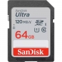 Карта памяти SD 64GB SanDisk Ultra SDXC Class 10 UHS-I 120/10Mb/s