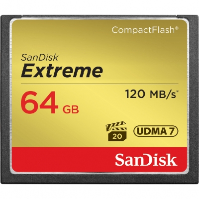   CF 64Gb Sandisk Extreme 120/85 Mb/s SDCFXSB-064G-G46