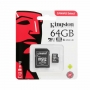 Карта памяти micro SDXC 64Gb Kingston Canvas Select UHS-I U1 80 mb/s