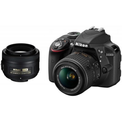  Nikon D3300 kit 18-55 VR II + 35mm f/1.8G