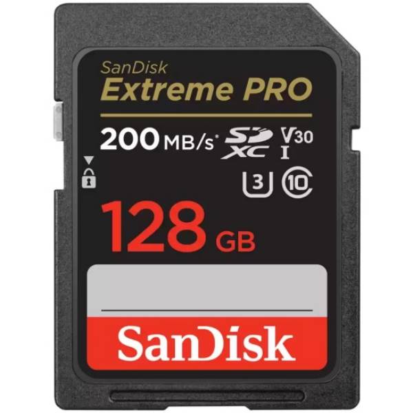Карта памяти SD 128Gb SanDisk Extreme Pro UHS-I U3 V30 200/90 MB/s SD