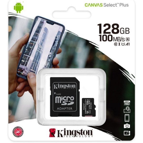   micro SDXC 128Gb Kingston Canvas Select Plus UHS-I A1