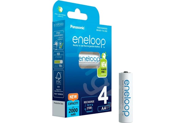  Panasonic Eneloop AA 2000 mAh 4 (BK-3MCDE/4BE)