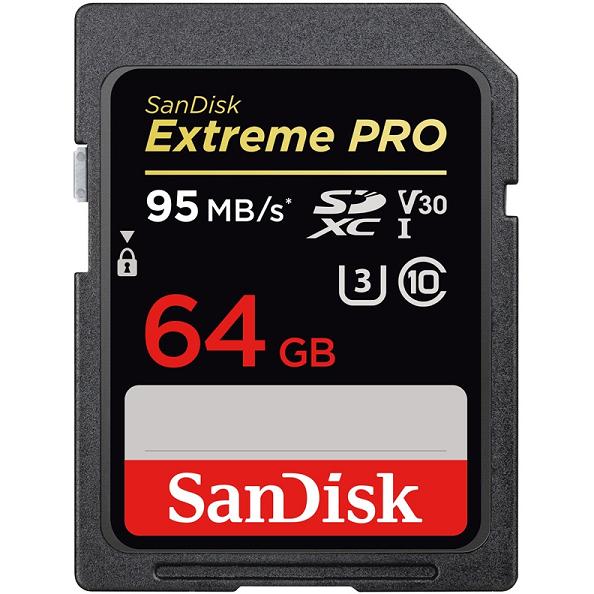   SD 64Gb SanDisk Extreme Pro UHS-I U3 V30 95/90 MB/s SDSD