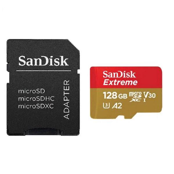   micro SDXC 128Gb Sandisk Extreme UHS-I U3 V30 A2 + ADP