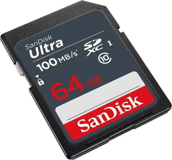   SD 64GB SanDisk Ultra SDXC Class 10 UHS-I Read to 100Mb/