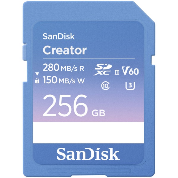 Карта памяти SD 256Gb SanDisk Creator UHS-II U3 V60 280/150 Mb/s