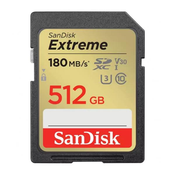   SD 512Gb SanDisk Extreme UHS-I U3 V30 180/130 MB