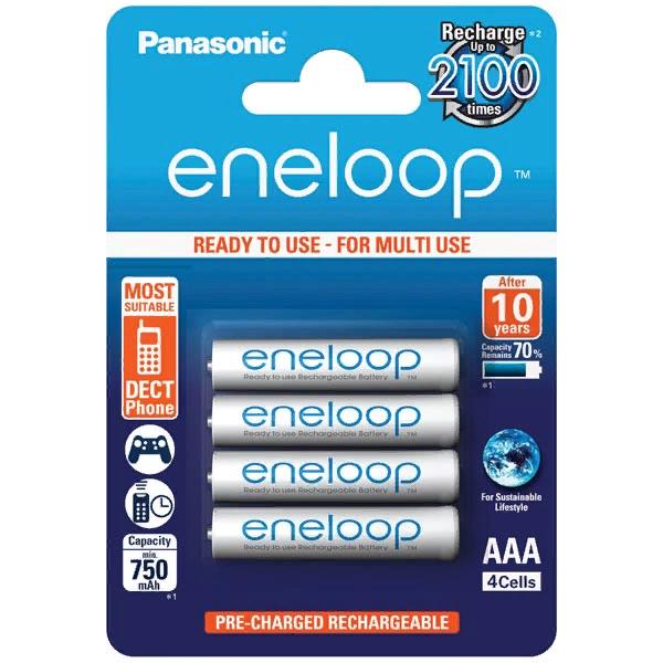  Panasonic Eneloop AAA 750mAh 4. (BK-4MCCE/4BE) 82563