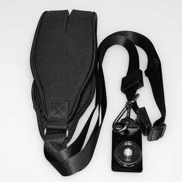 Ремень наплечный Fotokvant STR-34 неопреновый черный с площадкой
