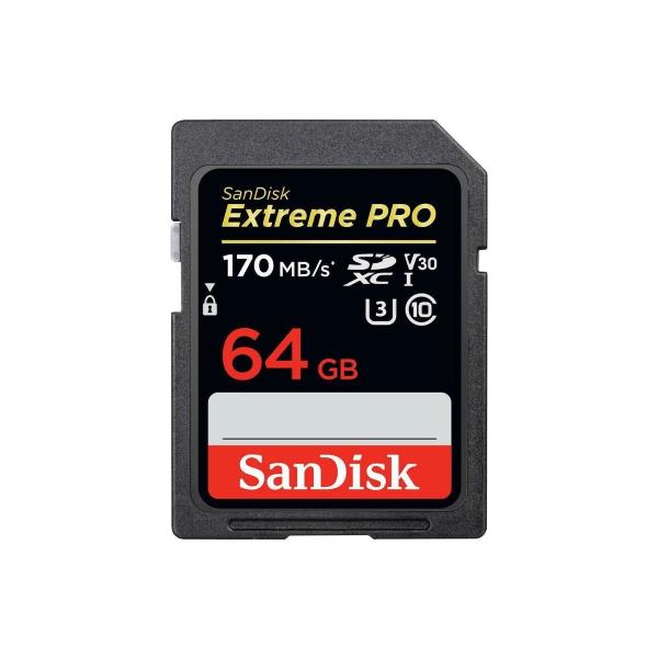   SD 64Gb SanDisk Extreme Pro UHS-I U3 V30 170/90 MB/s SDS