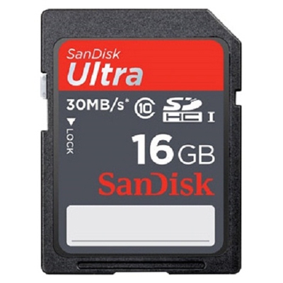   SD 16GB SanDisk Ultra SDHC Class 10 30MB/s