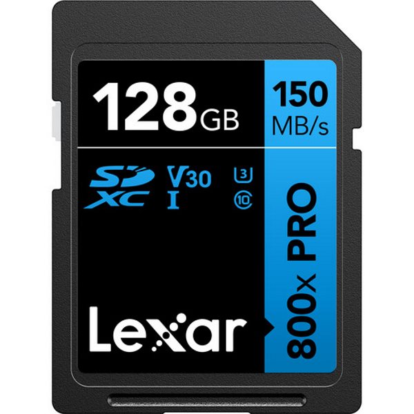 ����� ������ SD 128GB Lexar SDXC UHS-I U3 V30 150MB/s 800x