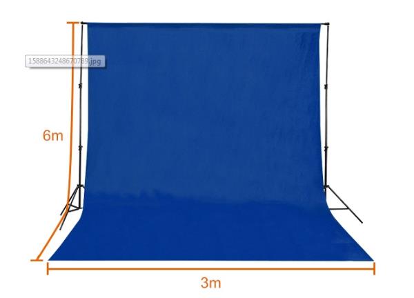 Фон тканевый E-IMAGE MB36 3x6 м blue Синий муслиновый