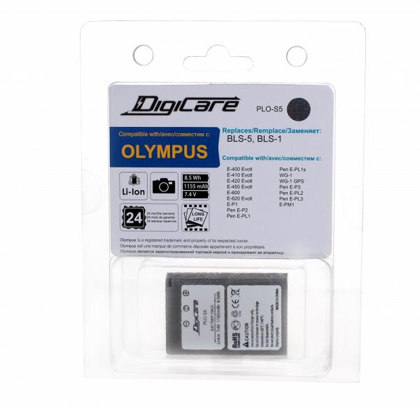 Аккумулятор DigiCare PLO-S5 / Olympus BLS-5/BLS-1 для E-P3/PL2/PL3/PM
