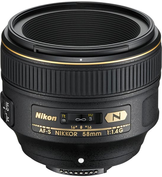  Nikon Nikkor AF-S 58mm f/1.4G