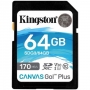 Карта памяти SD 64Gb Kingston SDXC64Gb UHS-I U3 V30 170/70 Mb/s Canva