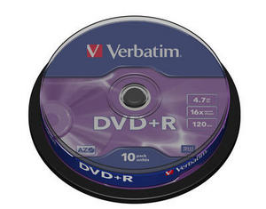 Verbatim DVD+R 4.7Gb cake 10