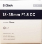  Sigma (Nikon) 18-35mm f/1.8 DC HSM Art /