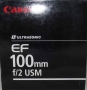  Canon EF 100 f/2.0 USM /